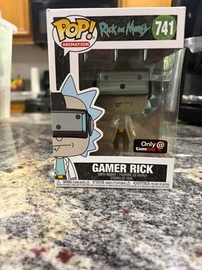 Funko Gamer Rick Pop! Figure with Aqua Hair and Pale Green Skin